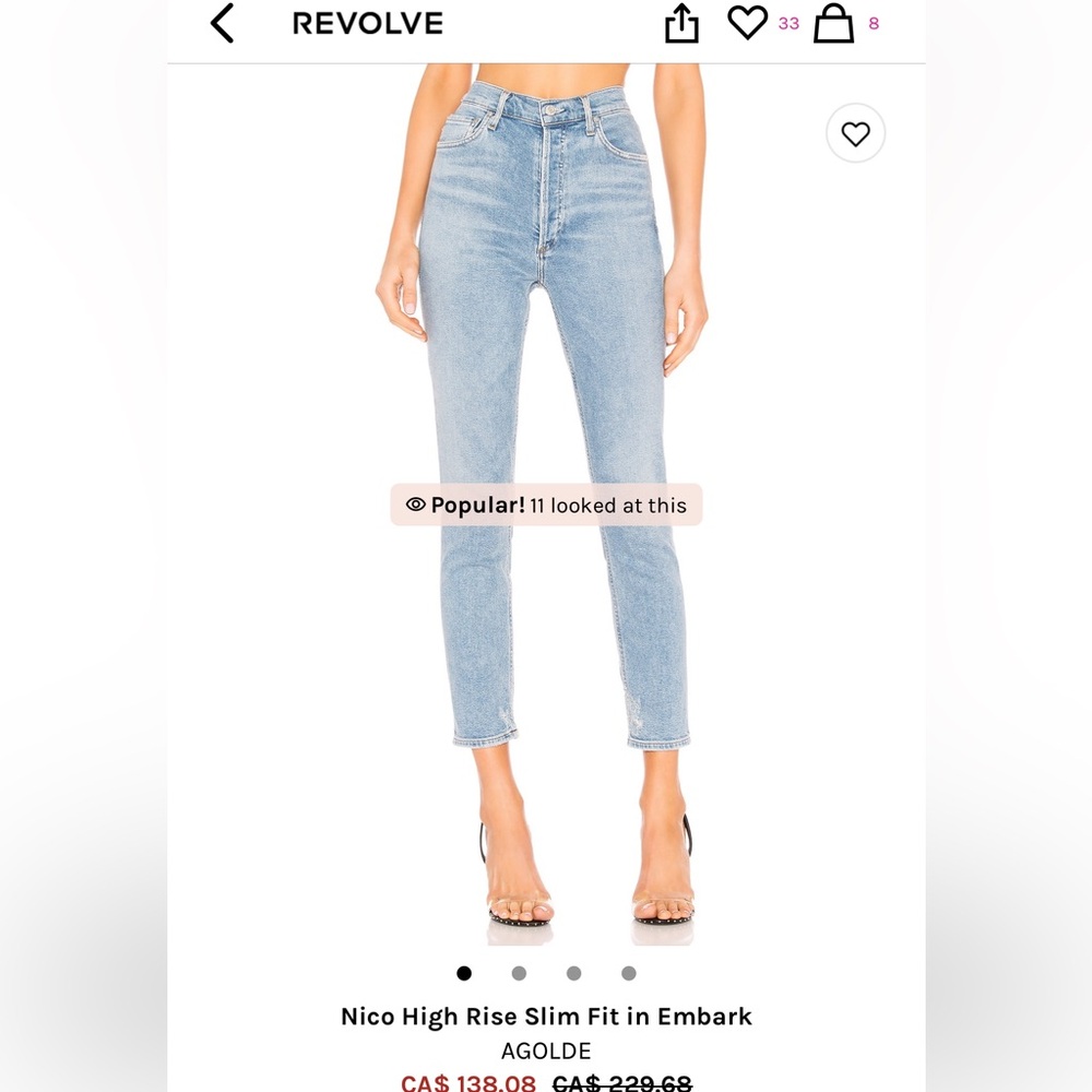 Agolde Nico Denim size 26